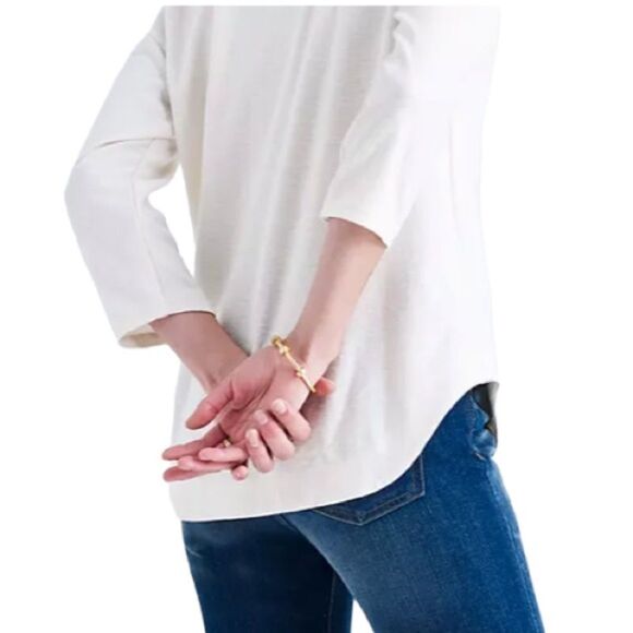 Madewell Libra lace up Tee shirt-oversized XS - Picture 2 of 7